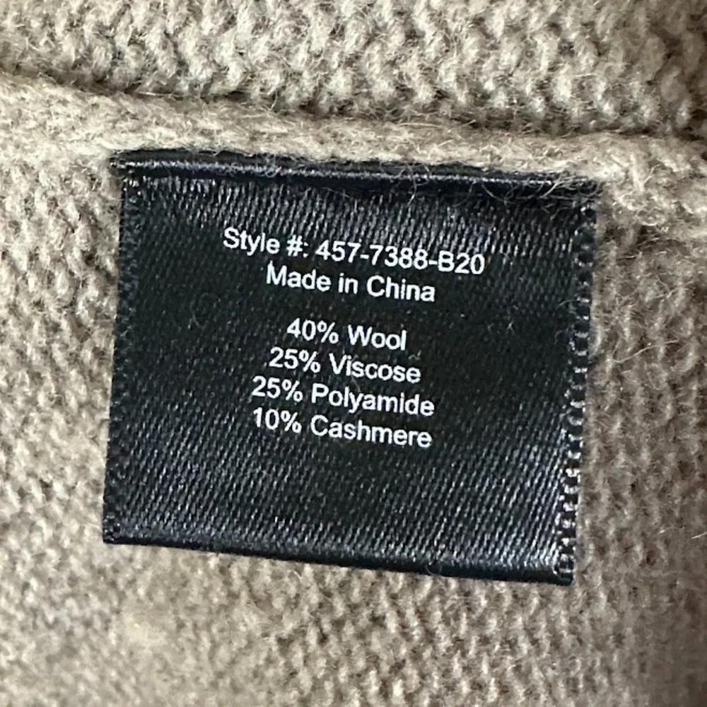 Jenni Kayne Everyday Sweater Womens 2X Brown Wool Cashmere Blend Quiet Luxury